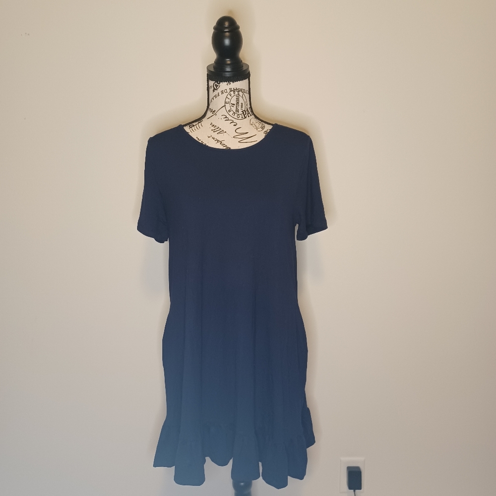 NWT Annabelle Womens Navy Blue Casual Dress Size M